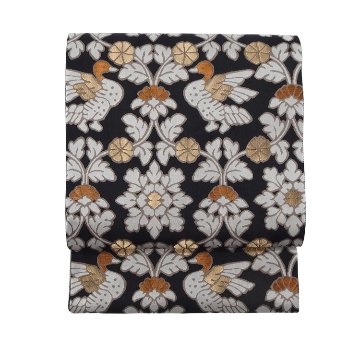 ＜お仕立て代込＞北村武資（織匠北むら） 「天平立枠」  経錦 袋帯 墨色の画像