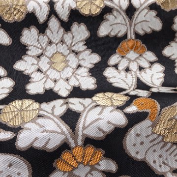 北村武資（織匠北むら） 「天平立枠」  経錦 袋帯 墨色＜お仕立て代込＞の画像