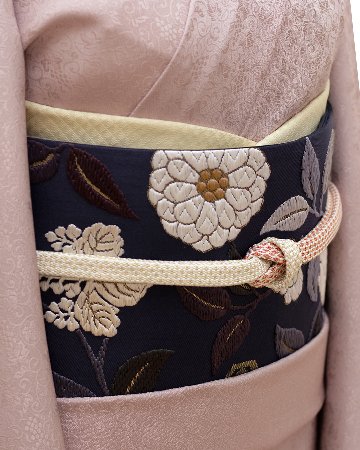 渡敬×四代 藤三郎紐 帯締め 東亀甲片ボカシ撚房 白から朱にぼかし・金糸＜即日発送可＞の画像