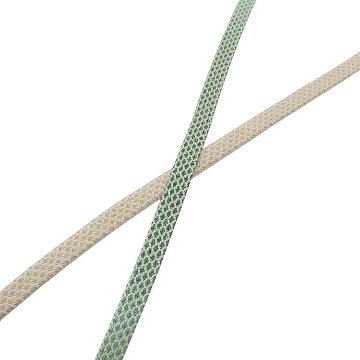 渡敬×四代 藤三郎紐 帯締め 東亀甲片ボカシ撚房 白から常磐色（緑）にぼかし・金糸＜即日発送可＞の画像