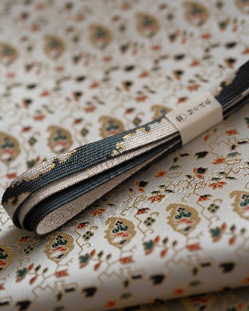 渡敬 帯締め 高麗片胴雪輪撚房 墨色・金糸＜即日発送可＞の画像