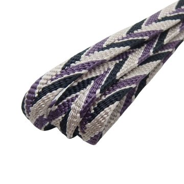 渡敬 帯締め 笹波三色木葉撚房(笹浪) 白・灰紫・鉄紺に銀糸＜即日発送可＞の画像