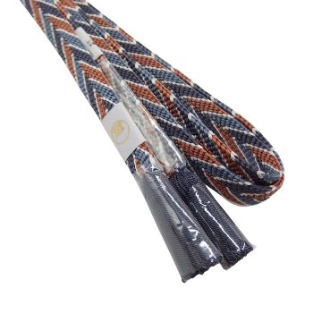 渡敬 帯締め 笹波三色木葉撚房(笹浪) 白・青鼠・鉄紺・灰赤茶＜即日発送可＞の画像