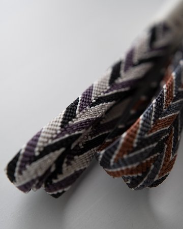 渡敬 帯締め 笹波三色木葉撚房(笹浪) 白・青鼠・鉄紺・灰赤茶＜即日発送可＞の画像