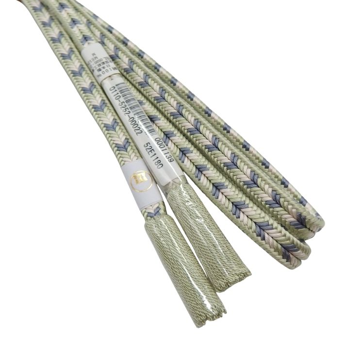 渡敬 帯締め 新ゆるぎ矢柄撚房 灰緑＜即日発送可＞の画像