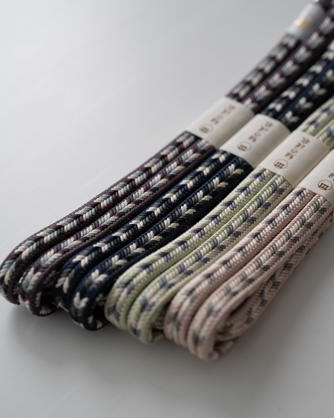 渡敬 帯締め 新ゆるぎ矢柄撚房 鉄紺・灰緑＜即日発送可＞の画像