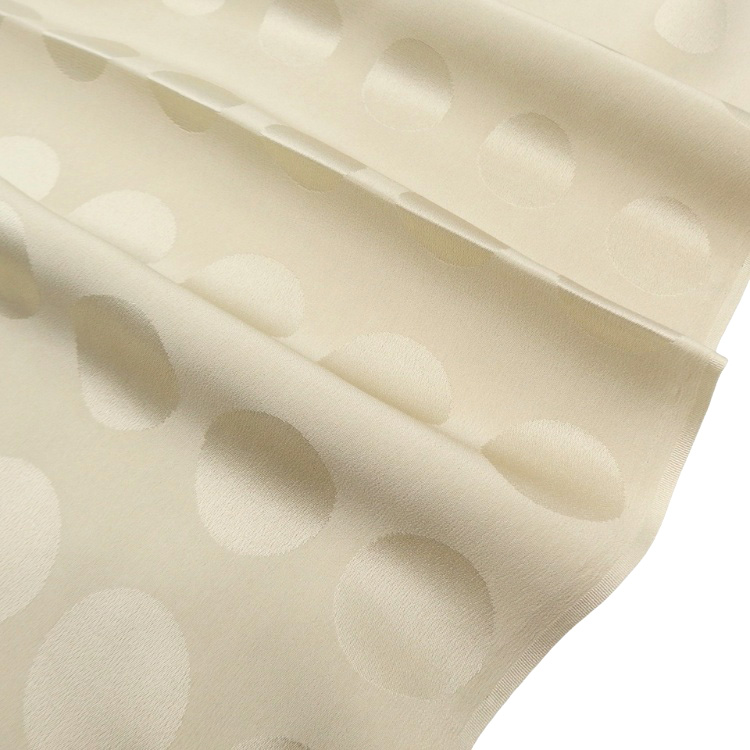 渡敬 帯揚げ ドット大小無地 丹後ちりめん 灰生成（緑みの灰ベージュ系） ＜即日発送可＞の画像