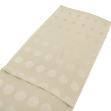 渡敬 帯揚げ ドット大小無地 丹後ちりめん 灰生成（緑みの灰ベージュ系） ＜即日発送可＞の画像