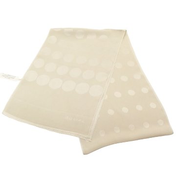 渡敬 帯揚げ ドット大小無地 丹後ちりめん 灰生成（緑みの灰ベージュ系） ＜即日発送可＞の画像