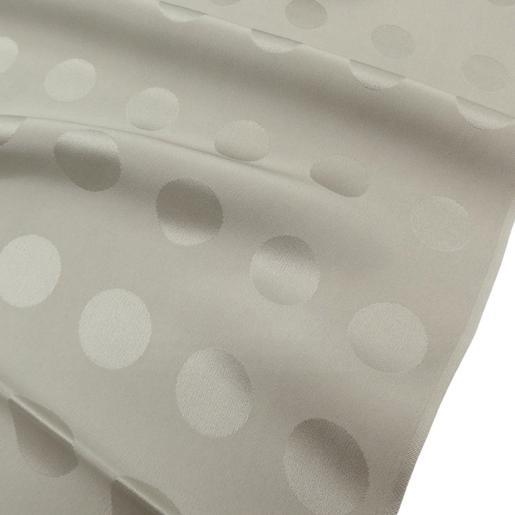 渡敬 帯揚げ ドット大小無地 丹後ちりめん 利休白茶（緑みの灰色系） ＜即日発送可＞の画像