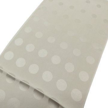 渡敬 帯揚げ ドット大小無地 丹後ちりめん 利休白茶（緑みの灰色系） ＜即日発送可＞の画像