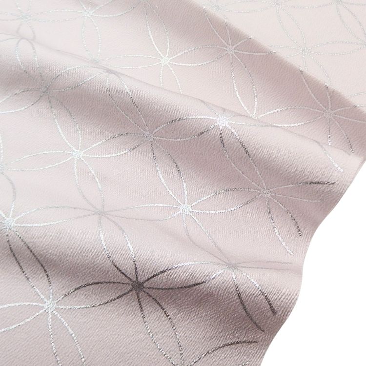 渡敬 帯揚げ 縮緬無地七宝銀箔 灰桜（ピンクがかった灰色系） ＜即日発送可＞の画像