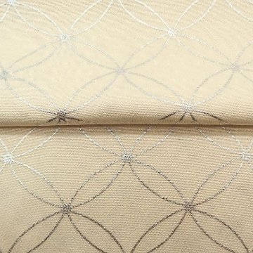 渡敬 帯揚げ 縮緬無地七宝銀箔 灰桜（ピンクがかった灰色系