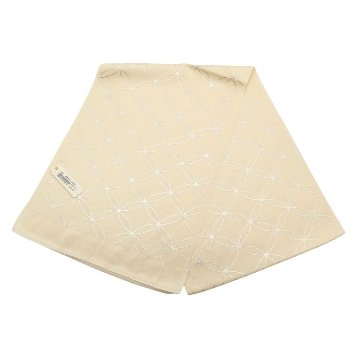 渡敬 帯揚げ 縮緬無地七宝銀箔 灰生成 ＜即日発送可＞の画像