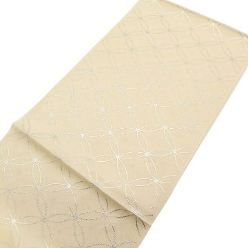 渡敬 帯揚げ 縮緬無地七宝銀箔 灰生成 ＜即日発送可＞の画像