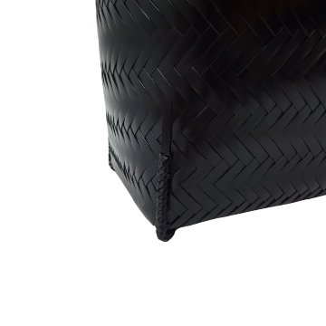 竹工芸家　高江雅人作　黒　網代バッグ　未使用 竹工芸家 高江雅人作 黒 網代バッグ 未使用