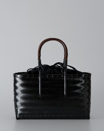 竹工芸家　高江雅人作　黒　網代バッグ　未使用 竹工芸家 高江雅人作 黒 網代バッグ 未使用