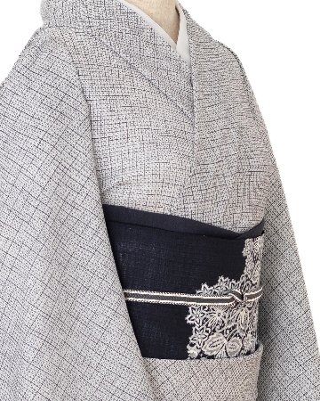 千成堂着物店 一点もの帯揚げ 「青褐色（紺グレー系） × 東雲（しののめ）」＜即日発送可＞ の画像