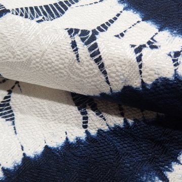 有松鳴海絞 「七宝大巻上絞り×博多織」 八寸名古屋帯 オールシーズンの帯 染め帯 濃紺＜お仕立て代込＞の画像