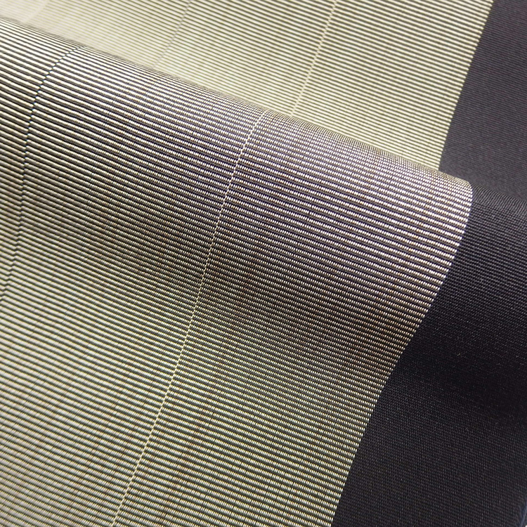 ＜お仕立て代込＞祝嶺恭子 「首里花織（首里グーシ花織）」 九寸名古屋帯 墨と焦茶の画像