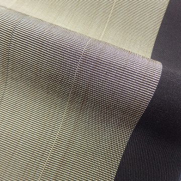 ＜お仕立て代込＞祝嶺恭子 「首里花織（首里グーシ花織）」 九寸名古屋帯 墨と焦茶の画像