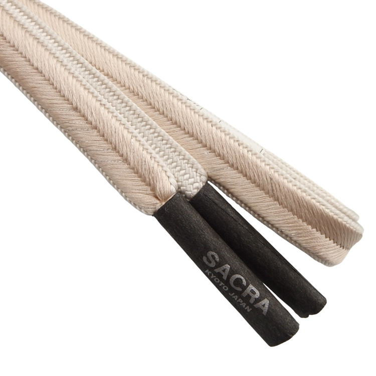 和小物さくら 帯締め 高麗大和段ぼかし 薄灰桜から白練（グラデーション）に銀糸＜即日発送可＞の画像