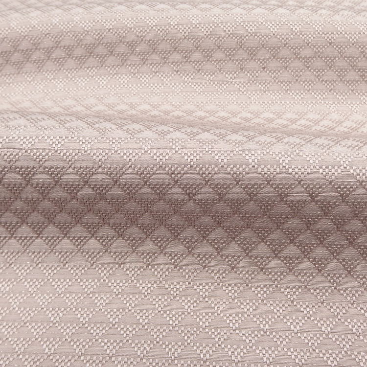 京都丹後の機屋×千成堂着物店 一点もの帯揚げ 「鱗×銀節糸」 薄灰桜色×銀＜即日発送可＞ の画像