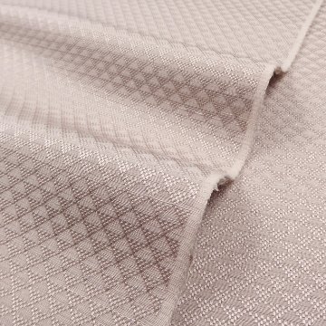 京都丹後の機屋×千成堂着物店 一点もの帯揚げ 「鱗×銀節糸」 薄灰桜色×銀＜即日発送可＞ の画像