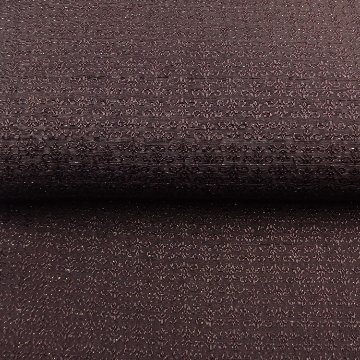 京都丹後の機屋×千成堂着物店 一点もの帯揚げ 「唐草×銀節糸」 焦げ茶×銀＜即日発送可＞ の画像