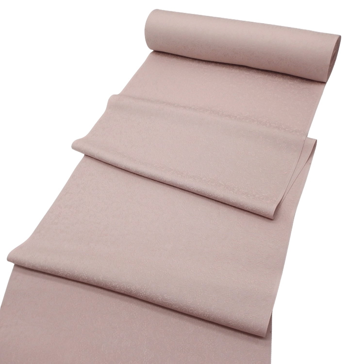 ＜お仕立て代込＞京都丹後の機屋×千成堂着物店 「葡萄唐草 伊予生糸 一尺三分着尺」 灰桜 グレーみのピンク系（色無地）の画像