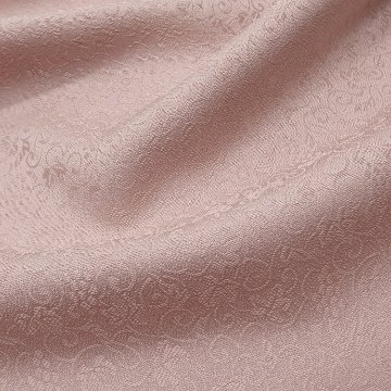 ＜お仕立て代込＞京都丹後の機屋×千成堂着物店 「葡萄唐草 伊予生糸 一尺三分着尺」 灰桜 グレーみのピンク系（色無地）の画像