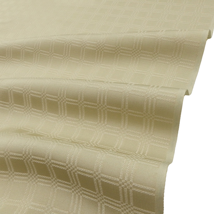 ＜お仕立て代込＞京都丹後の機屋×千成堂着物店 「野蚕白着尺 吉野格子文」 灰黄緑 グレーみの黄緑系（色無地）の画像