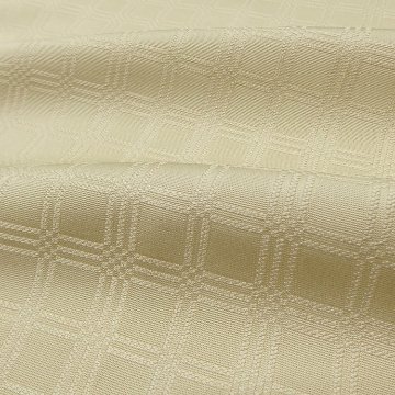 ＜お仕立て代込＞京都丹後の機屋×千成堂着物店 「野蚕白着尺 吉野格子文」 灰黄緑 グレーみの黄緑系（色無地）の画像