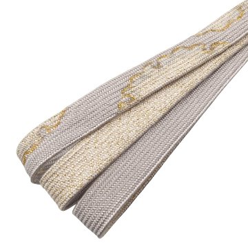 渡敬 帯締め 高麗片胴雪輪撚房 薄梅鼠・金糸＜即日発送可＞の画像