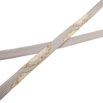 渡敬 帯締め 高麗片胴雪輪撚房 薄梅鼠・金糸＜即日発送可＞の画像