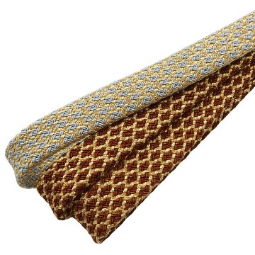 衿秀 藤三郎紐  帯締め 東亀甲片ぼかし 茶から水色鼠に金糸＜即日発送可＞の画像