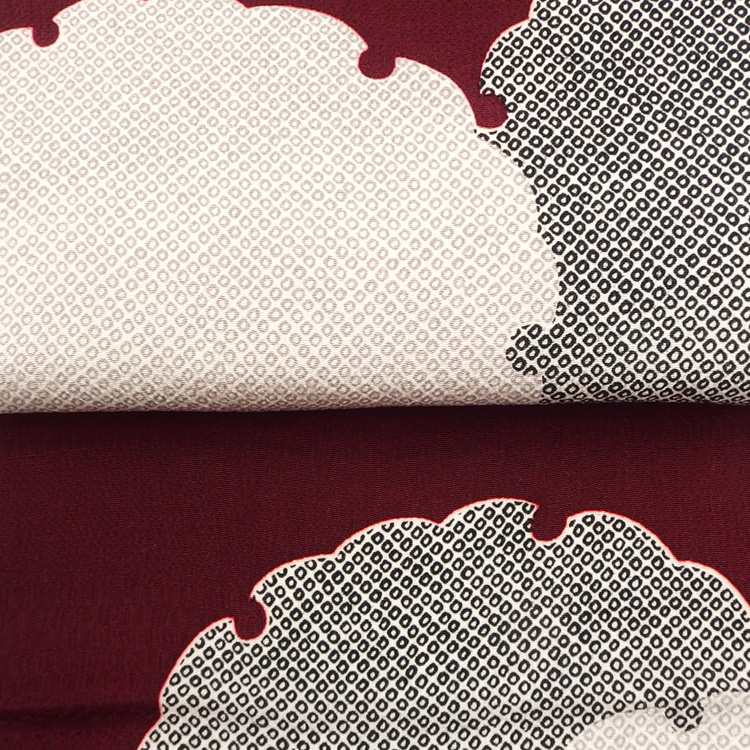 衿秀 帯揚げ 雪輪 縮緬 深蘇芳 ＜即日発送可＞の画像