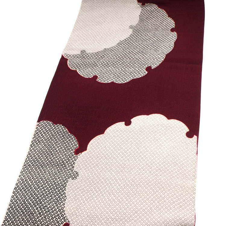 衿秀 帯揚げ 雪輪 縮緬 深蘇芳 ＜即日発送可＞の画像