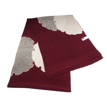 衿秀 帯揚げ 雪輪 縮緬 深蘇芳 ＜即日発送可＞の画像