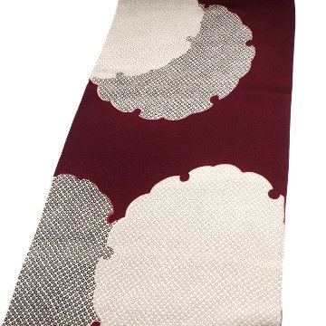 衿秀 帯揚げ 雪輪 縮緬 深蘇芳 ＜即日発送可＞の画像