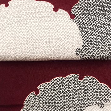 衿秀 帯揚げ 雪輪 縮緬 深蘇芳 ＜即日発送可＞の画像