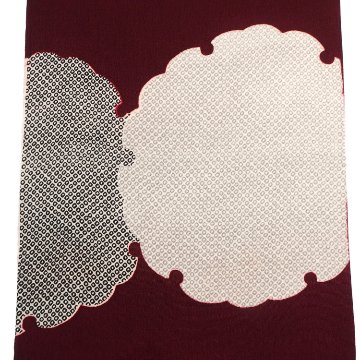 衿秀 帯揚げ 雪輪 縮緬 深蘇芳 ＜即日発送可＞の画像