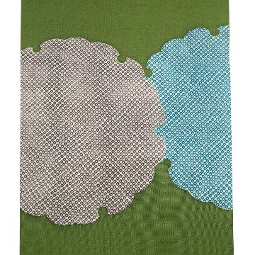 衿秀 帯揚げ 雪輪 縮緬 松葉色  ＜即日発送可＞の画像