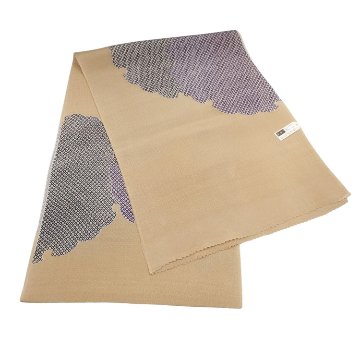 衿秀 帯揚げ 雪輪 縮緬 練色  ＜即日発送可＞の画像