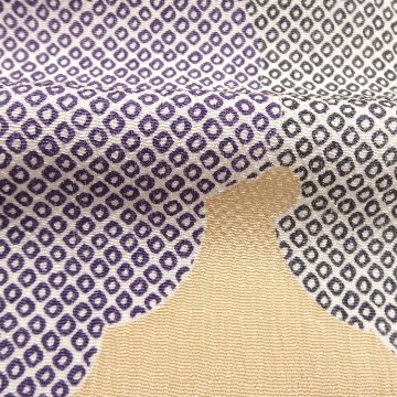 衿秀 帯揚げ 雪輪 縮緬 練色  ＜即日発送可＞の画像