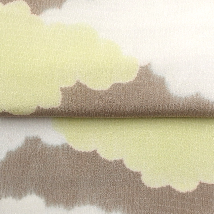 衿秀 帯揚げ 雲 うずら縮緬 茶鼠 ＜即日発送可＞の画像