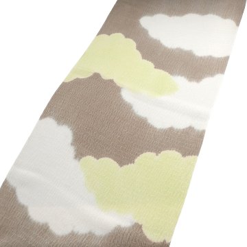 衿秀 帯揚げ 雲 うずら縮緬 茶鼠 ＜即日発送可＞の画像