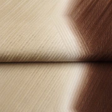 衿秀 帯揚げ 斜線ぼかし 白橡と黒茶  ＜即日発送可＞の画像