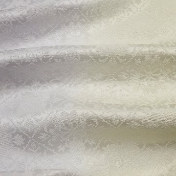 衿秀 帯揚げ 菱に花紋ぼかし 白緑と月白 ＜即日発送可＞の画像
