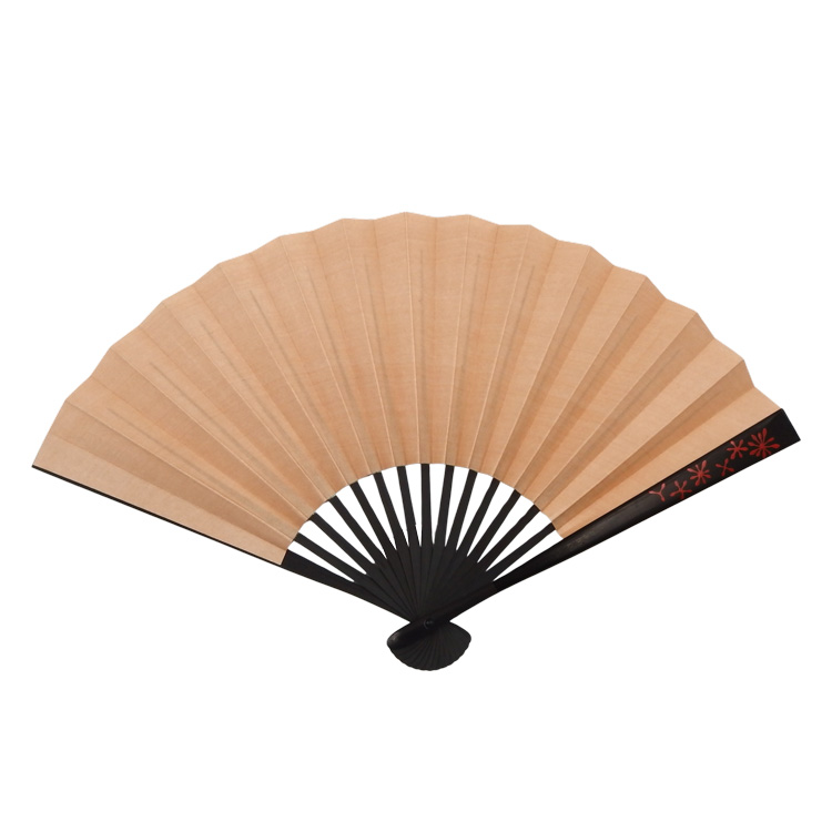 竹 扇面 44 橋爪玲子 漆絵の扇子 「百花・朱」黒染の竹(黒系) | 千成堂着物